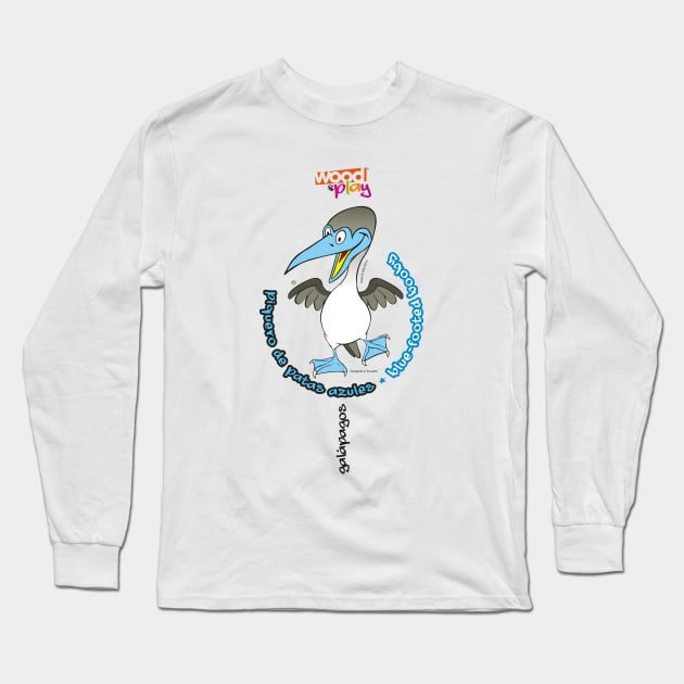 Blue-footed BOOBY Wood&Play Galapagos Long Sleeve T-Shirt by MUNZ